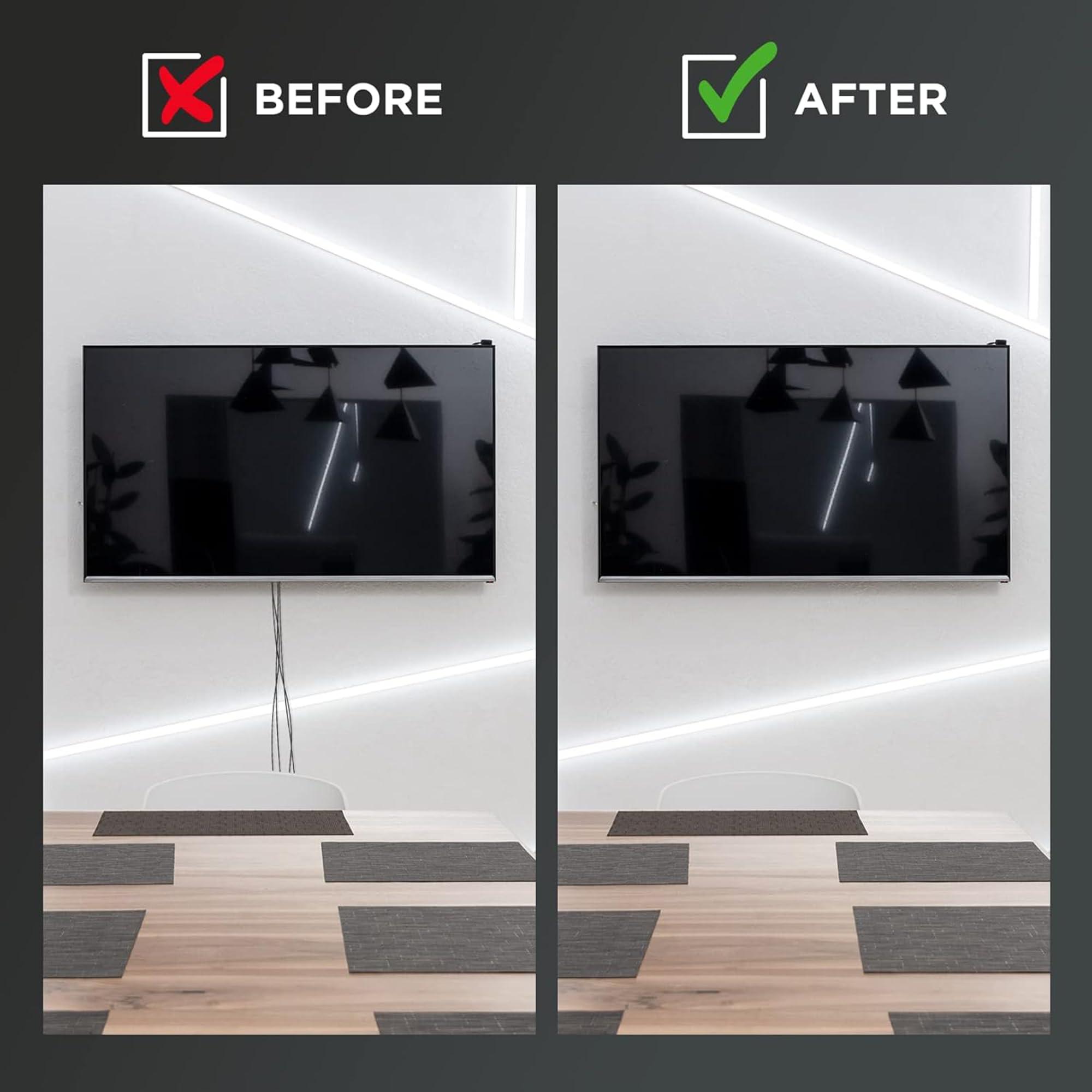 DATA COMM DataComm Electronics 45-8017-1 Multi-Functional Recessed Media Box For Seamless Home & Office Connectivity Solutions, In Wall Box, Hides TV Outlet & Cables (No Receptacle)