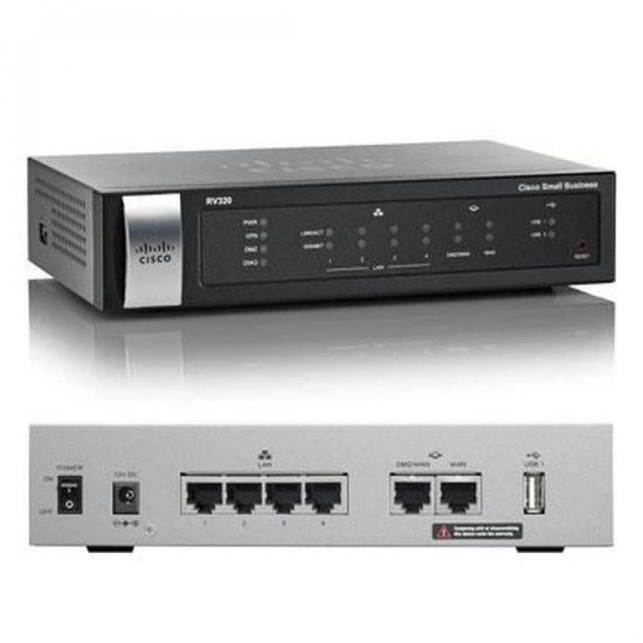 CISCO DESIGNED CISCO DESIGNED Rv320 Dual Wan VPN Router - 6 Ports - Desktop (Renewed)