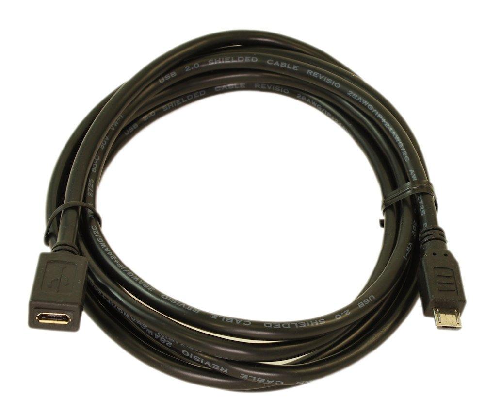 My Cable Mart MyCableMart 6ft USB 2.0 Micro-B 5-Pin Extension Male/Female Cable, Nickel Plated