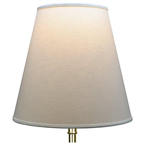 FenchelShades.com FenchelShades.com Lampshade 9" Top Diameter x 16" Bottom Diameter x 15" Slant Height with Washer (Spider) Attachment for Lamps with a Harp (Linen Cream)