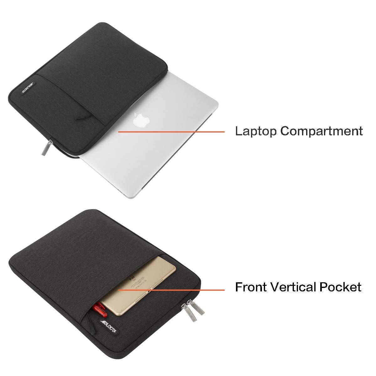 MOSISO MOSISO Laptop Sleeve Bag Compatible with 18-18.5 inch ASUS Gaming Laptop Monitor HP Dell Lenovo Notebook Computer, Polyester Vertical Case with Pocket, Black