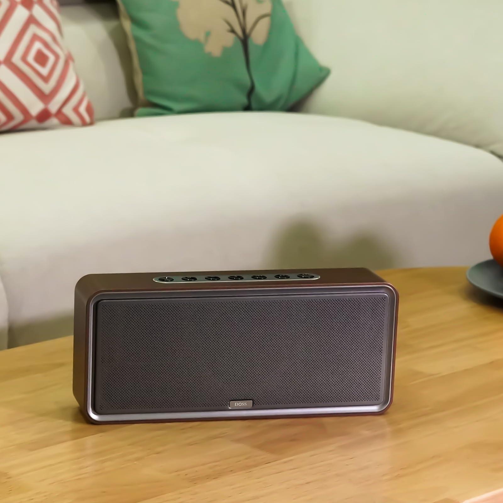 DOSS DOSS SoundBox XL Bluetooth Speaker with Subwoofer, 32W Loud Sound with Booming Bass, Dual DSP Technologies, 10H Playtime, USB-C, TWS, 2.1 Audio Channel for Home, Indoor and Office - Gold