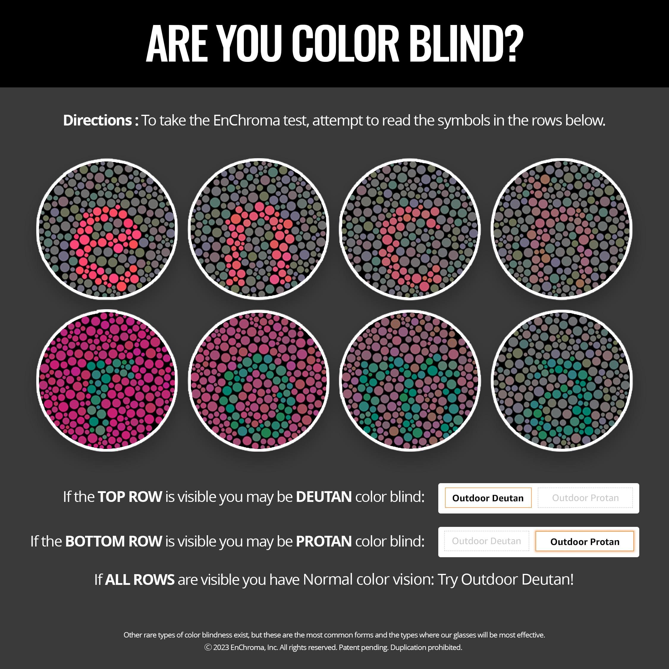 Enchroma Enchroma Color Blind Glasses - Ellis - Color Correcting & Enhancing Glasses Outdoor Use for Protan Color Blindness