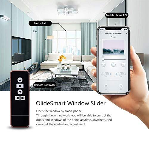 Olide Olide Smart Window Slider, Alex Google Home Control Smart Sliding Window Opener (18 inch)