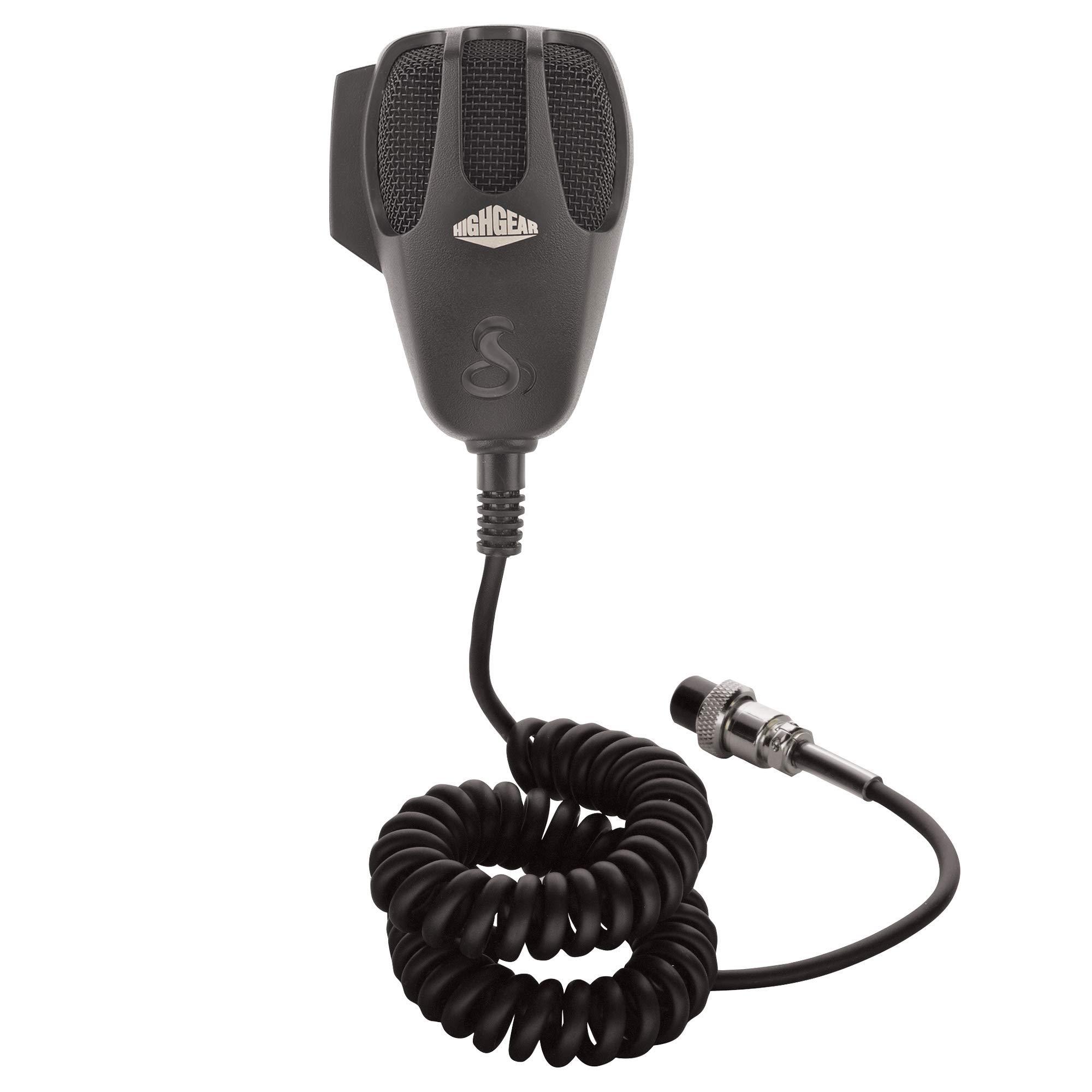 Cobra Digital Cobra HG M73 Premium Dynamic Replacement CB Microphone (Black) – 4 Pin Connector, 9 Foot Cord, Heavy Duty ABS Shell, Wire Mesh Grille, Left Side Push To Talk, Chrome Connector
