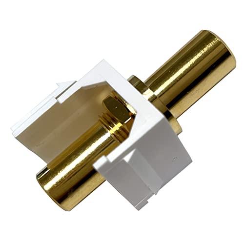 NTW NTW 3.5mm Silver F/F feed-through Snap-in keystone Jack InsertWhite NKY-FF/3.5