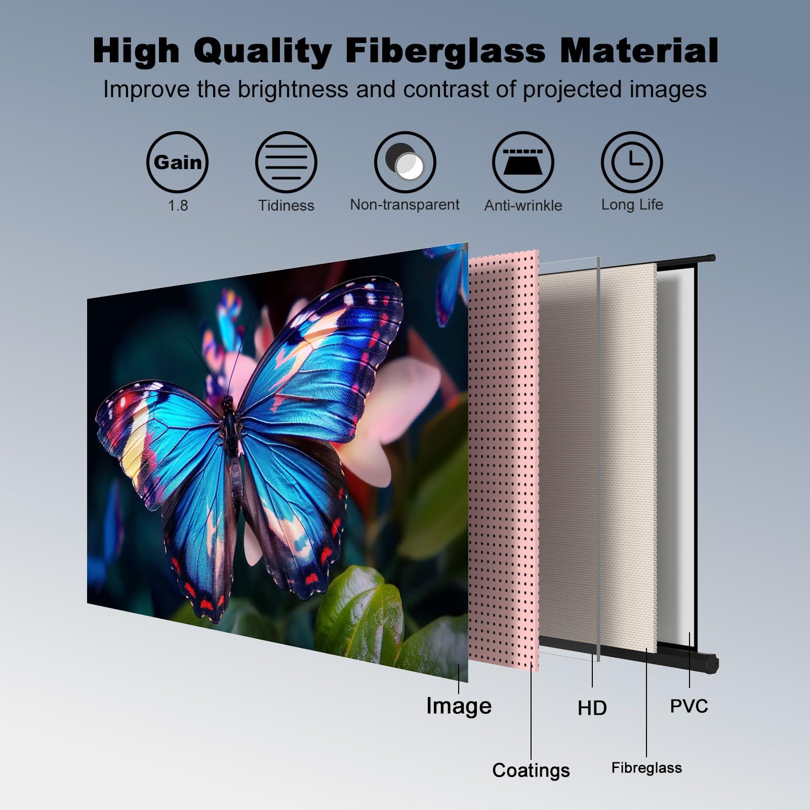 SCREENMAX 80 INCH Stand Screen and 120 INCH Foldable Screen Combo