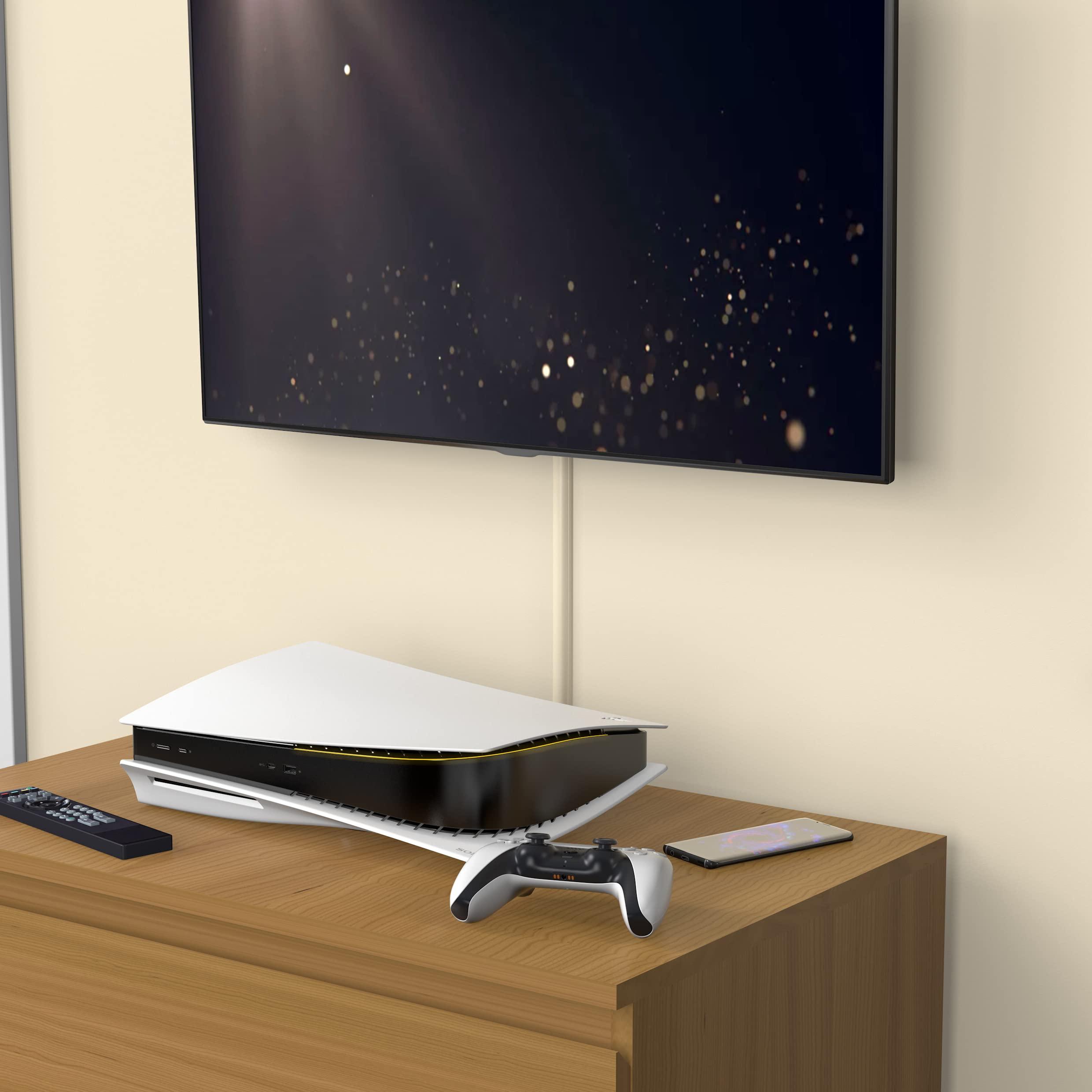 D-Line D-Line Cable Trunking Magnolia, 8-Meter Pack, One-Piece Half Round Wire Cover, Paintable Self-Adhesive Cable Hider, Cable Management - 8X 20mm (W) x 10mm (H) x 1-Meter Lengths (8-Meter), 1D2010M/8