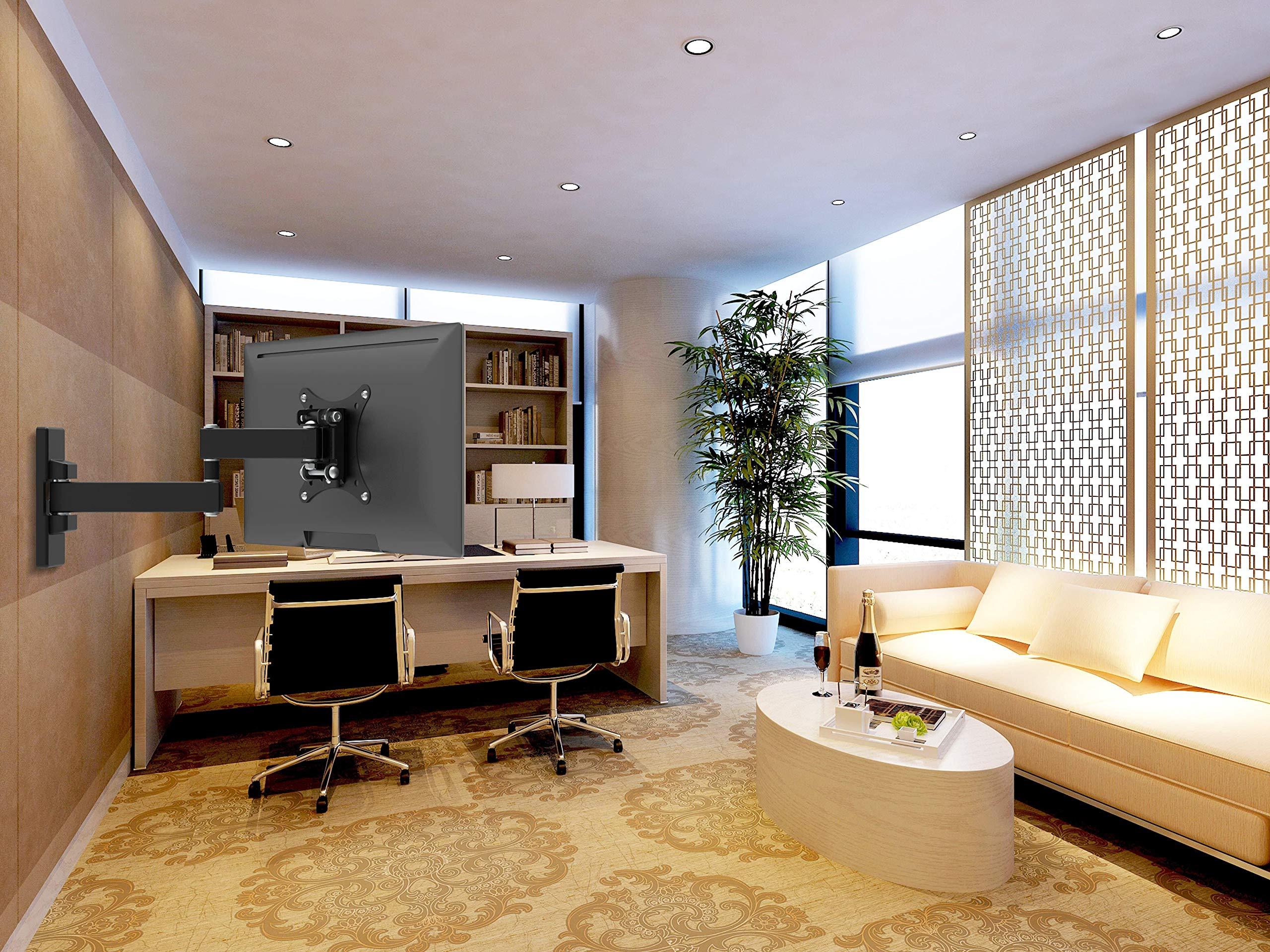 SIIG SIIG TV Monitor Wall Mount for Most 13\" to 27\" LCD Plasma Flat Screen Monitors up to 33lbs - VESA 75x75mm/ 100x100mm - Full Motion Articulating Adjustable Extension ARM