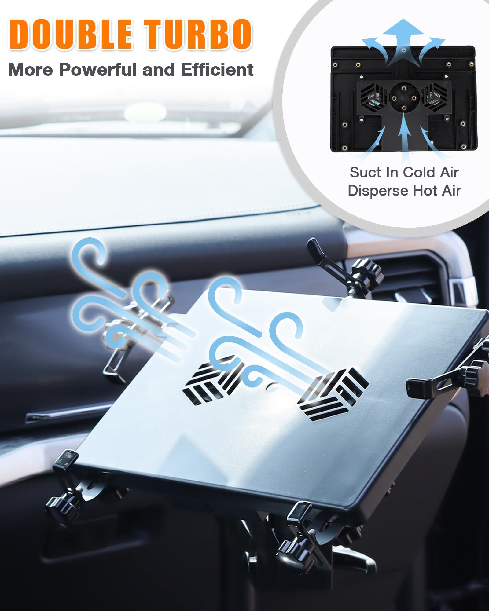 MELIPRON MELIPRON Truck Laptop Mount Fit for Ford F150 250 350 No-Drill Computer Mount Stand for Laptops Up to 17"