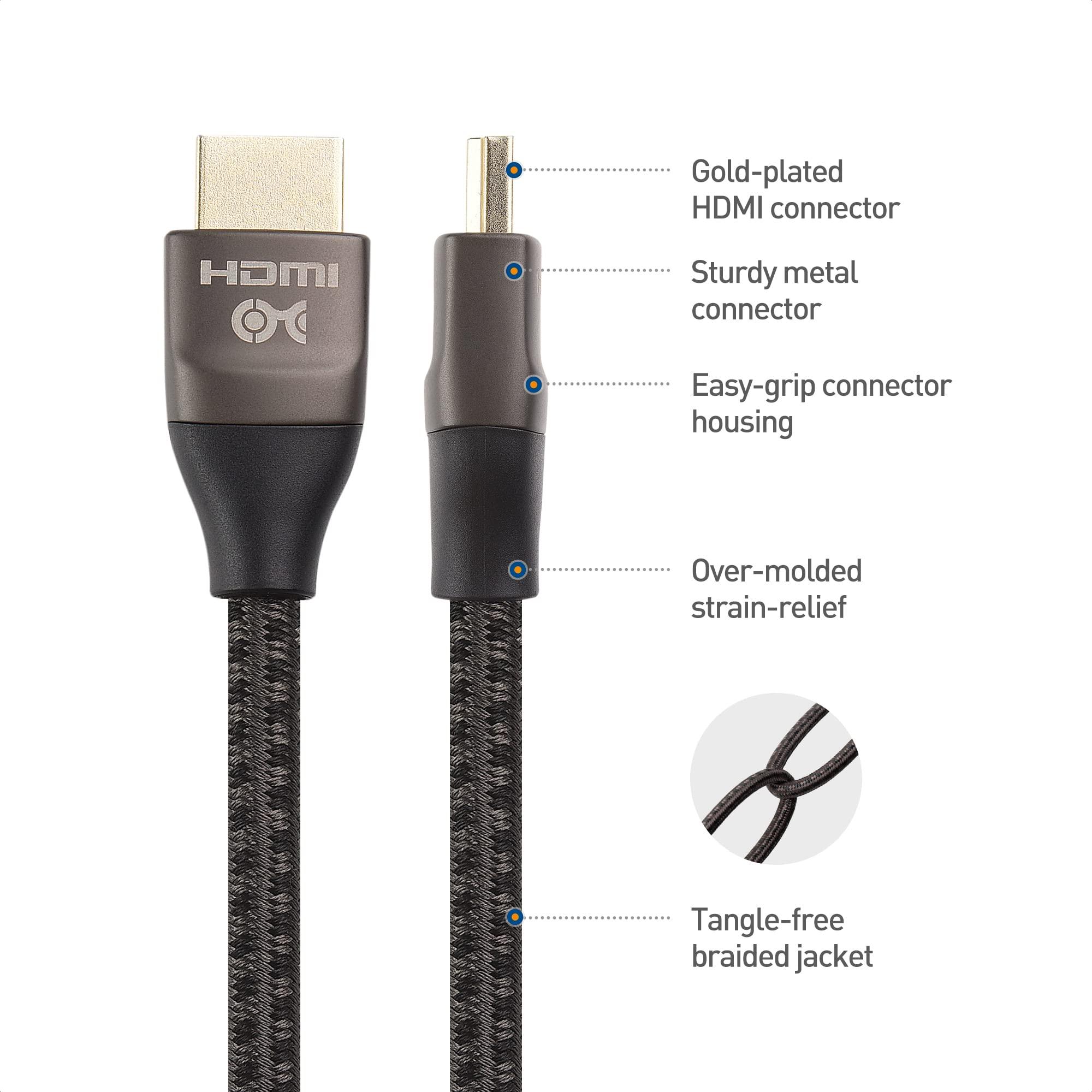 Cable Matters Cable Matters #1 48Gbps USB C to HDMI 2.1 Adapter #2 Premium Braided 48Gbps Ultra HD 8K HDMI Cable 6.6 ft / 2m