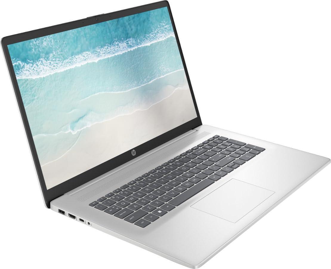 HP HP Business Laptop Computer, 17.3" FHD Display, Intel Core i3-1215U Processor, Windows 11 Pro Laptop 32GB RAM 1TB SSD, Numeric Keypad, Camera Privacy Shutter, HDMI, PLUSERA Earphones, Natural Silver