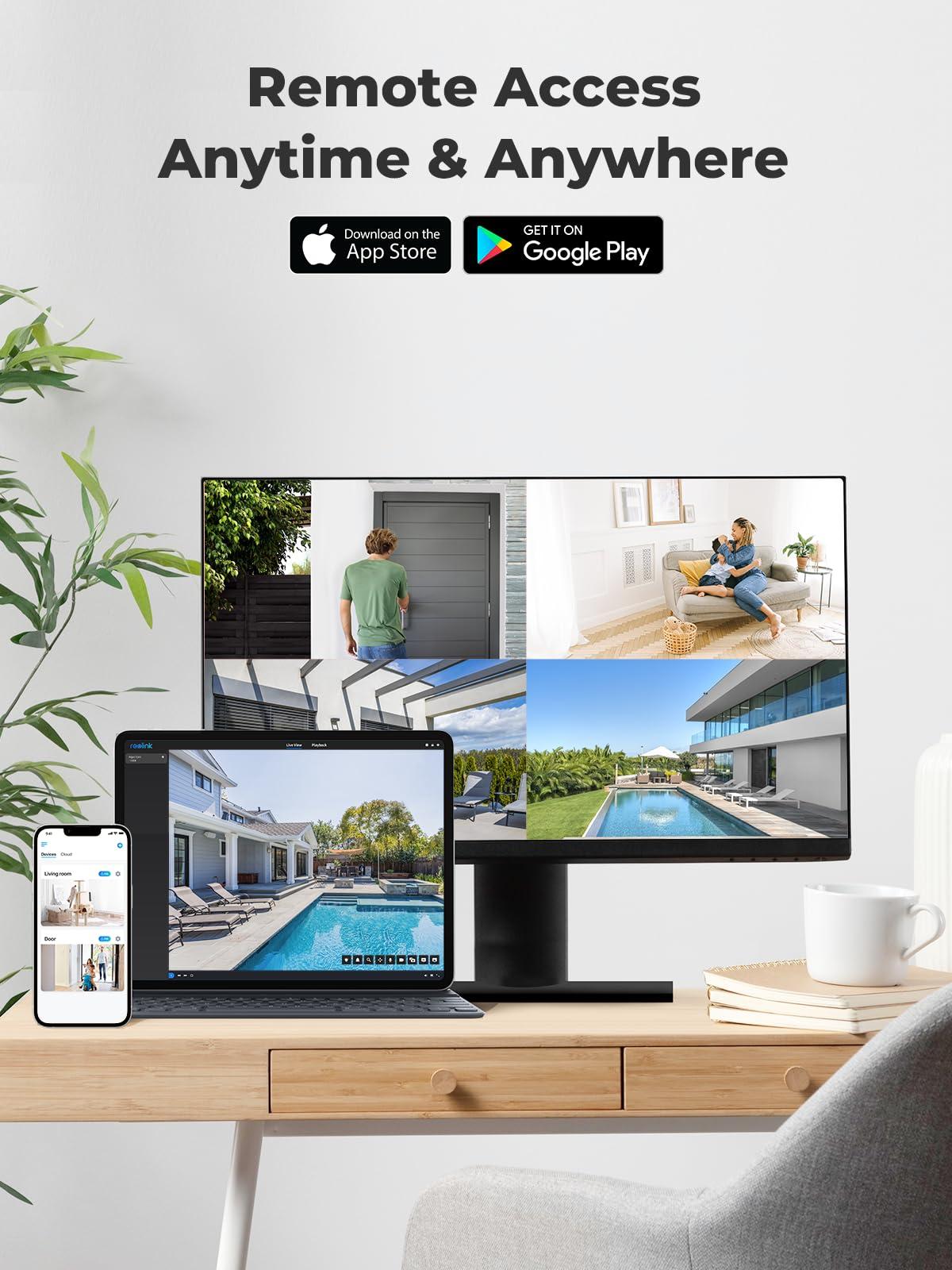 REOLINK REOLINK 5MP Security IP Camera, Smart Person/Vehicle/Animal Detection, 100Ft IR Night Vision, 1xRLC-510A Gigabit PoE Injector Bundle, Distance up to 100M