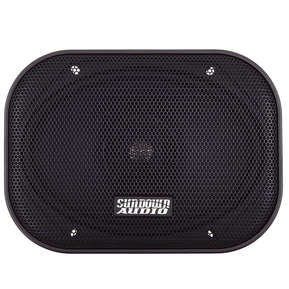 Sundown Audio Sundown Audio E-68CX 6"x8" Coaxial Car Speakers - 2-Way Full Range with Titanium Tweeters - 90W RMS, 4-Ohm - Direct OEM Replacement, Easy 3" Mount, Grilles for Clear & Impactful Audio