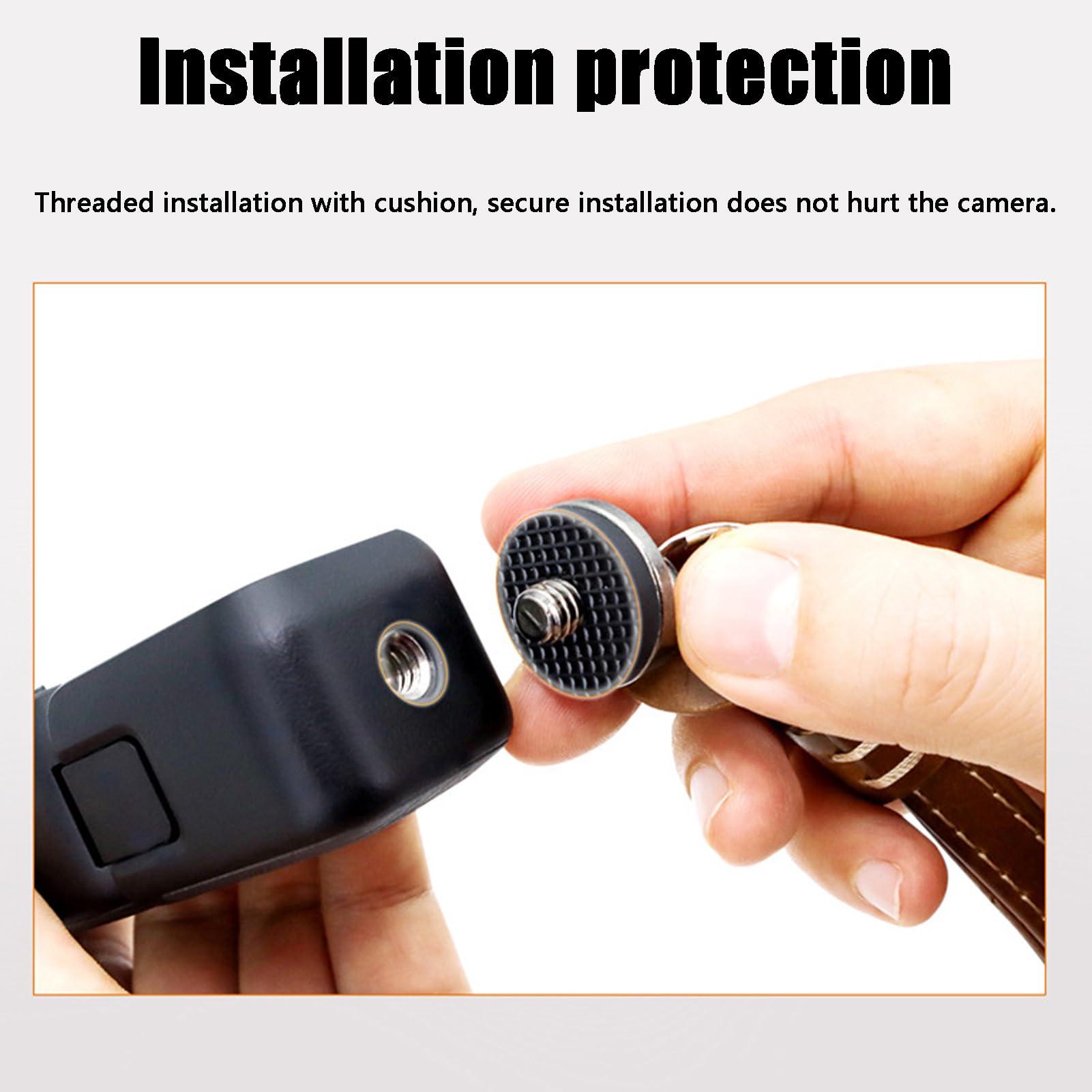 SYYZZ Photo Camera Hand Strap Lanyard Wrist Strap Mount for DJI Osmo Pocket 3/Osmo Mobile 6/5/4/3/SE Camera Wristband Hand Grip with 1/4 screw Adapter Wristlet Straps Keychain String(Coffee)