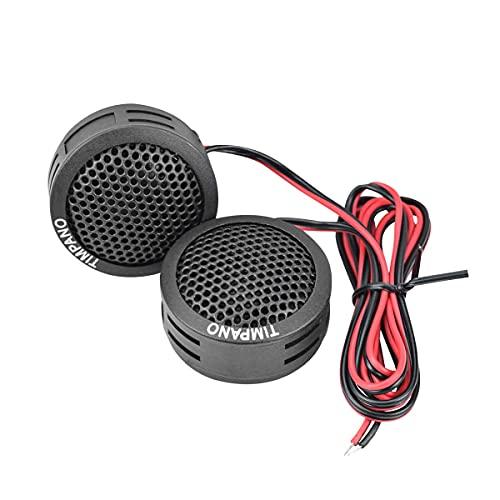 Timpano Timpano TPT-ST1 Dome Tweeter, 1 Inch Tweeter Set for Car Audio, Angle or Surface Mount Tweeters, 4 Ohm Soft Dome 150 Watts Max Power Tweeter for Pro Car Audio (Pair)