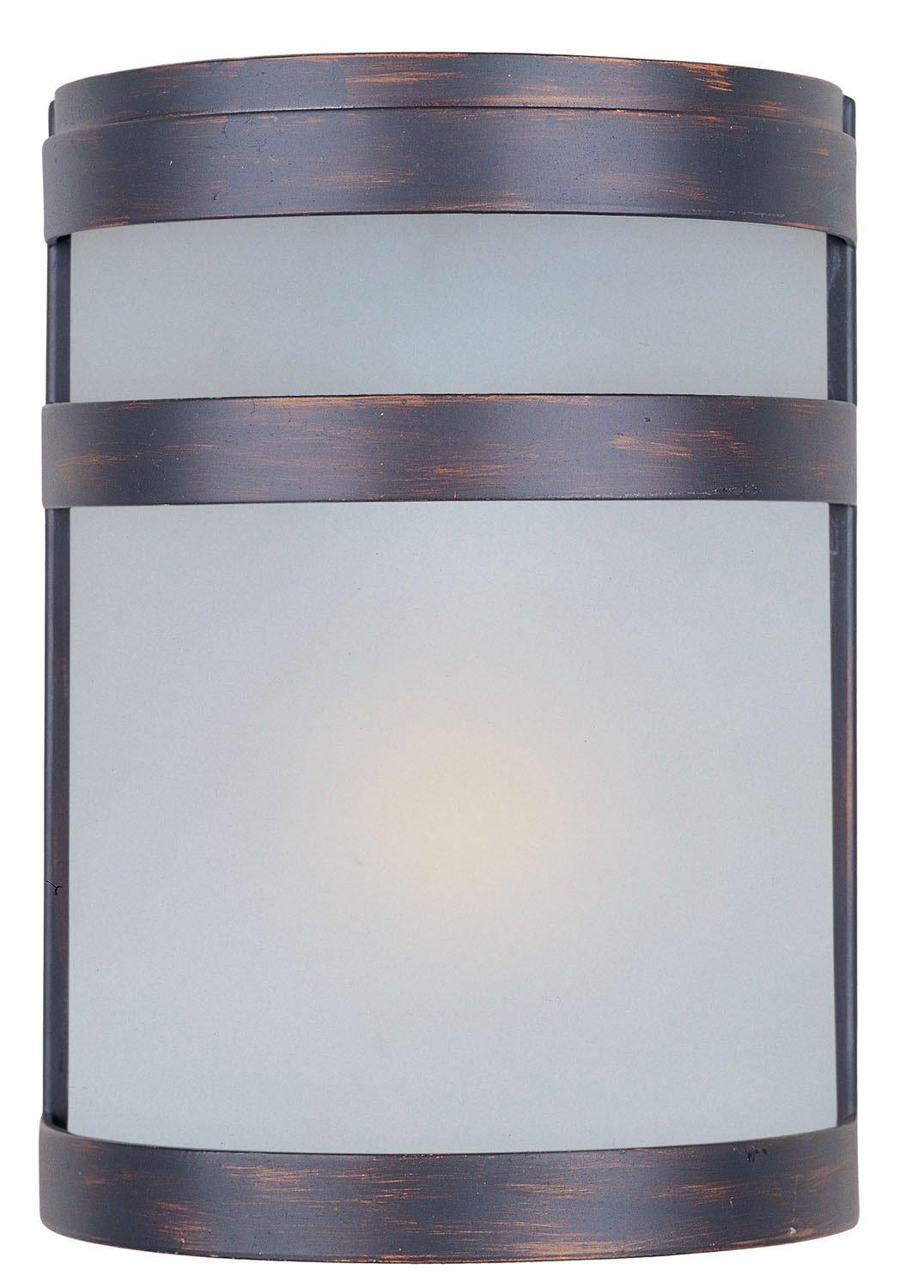 Maxim Lighting Maxim Arc-9W 1 LED Outdoor Wall Mount-6.5 Inches Wide by 9 inches high-Oil Rubbed Bronze Finish-Clear Glass Color