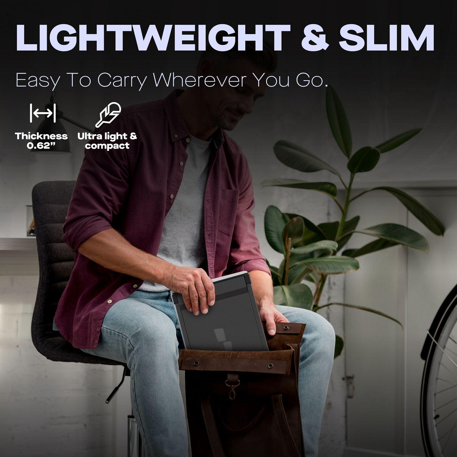 Duex Duex Plus DS 2024 Mobile Pixels 13.3\" Full HD IPS 1080P Portable Monitor, Laptop Screen Extender, Type-C/HDMI Plug and Play, Support Windows/Mac/Android/Switch Compatible