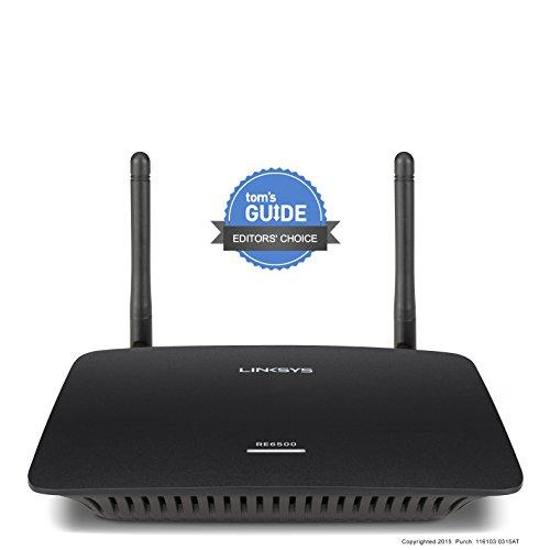 Linksys Linksys RE6500: AC1200, Dual-Band Wi-Fi Extender, Internet Booster, 4 Gigabit Ethernet Ports, Uninterrupted Streaming and Gaming (Black)