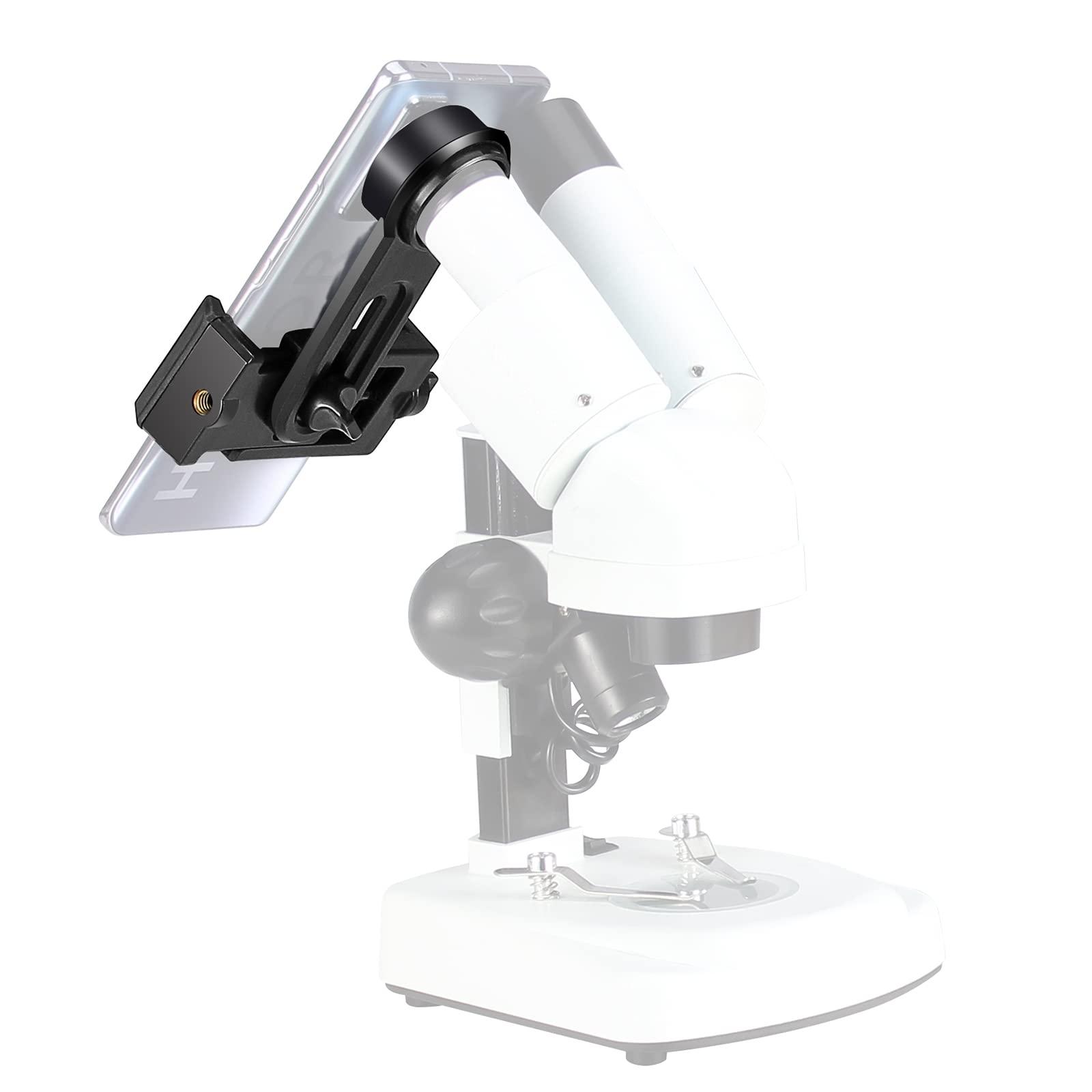 SOLOMARK Microscope Lens Cellphone Adapter, Microscope Smartphone Camera Adapter - for Microscope Eyepiece Tube 23.2mm, Built-in WF 16X Microscope Eyepiece