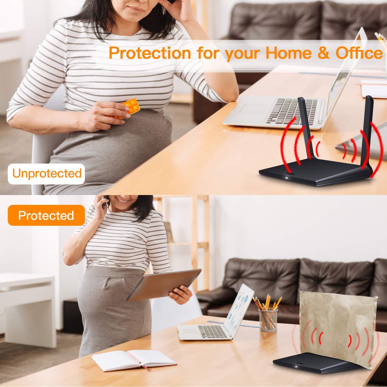 NewBeau WiFi Cover Emf Protection WiFi Router Cover Radiation Shielding WiFi Guard Emf Faraday Cage for Router 13.8IN 15.7IN