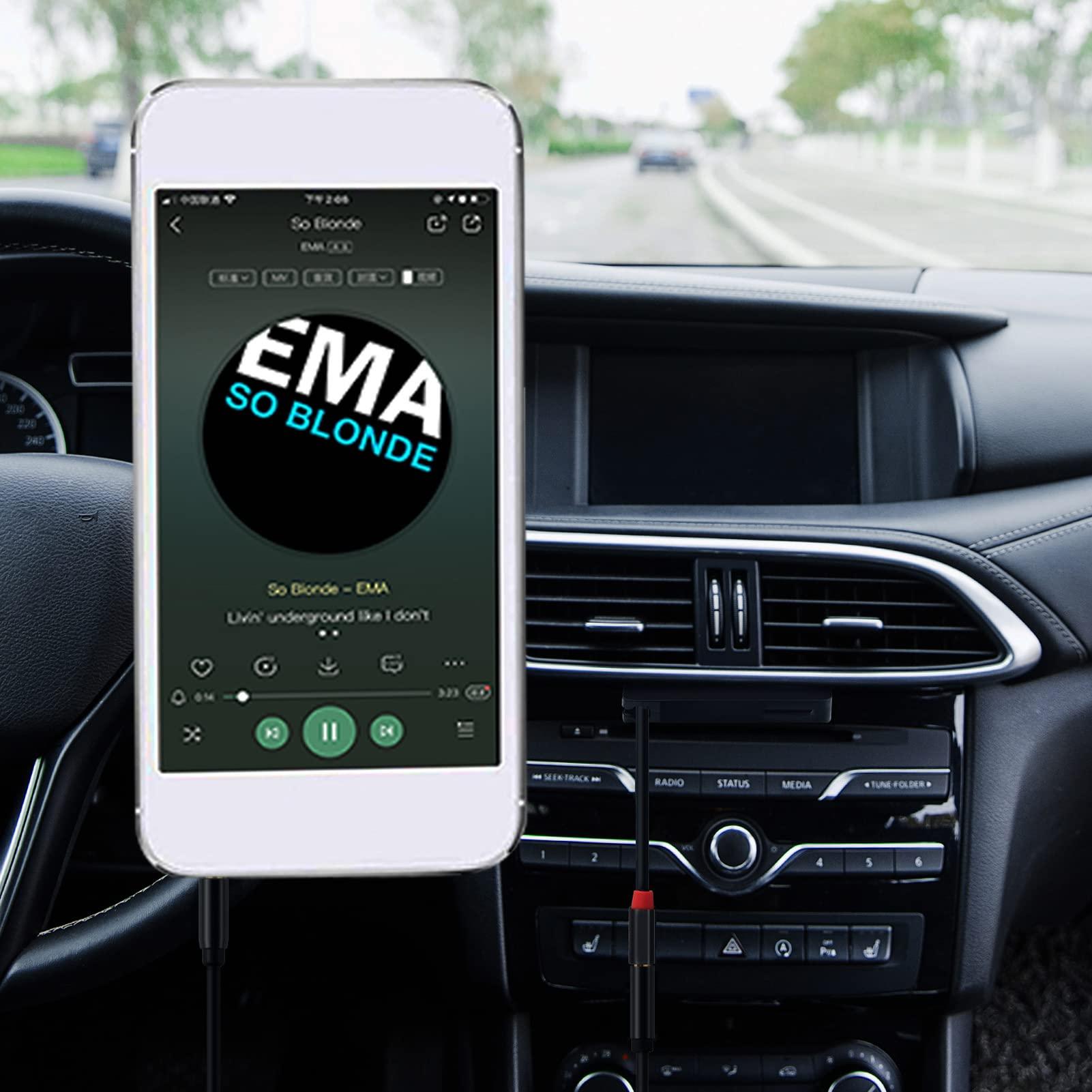 ciciglow ar Audio Bluetooth Cassette Receiver, 3.5mm Stereo 4 Channel Output Cassette Tape Player, Tape Player Bluetooth 5.0 Cassette Aux Adapter, Support mobile phones, tablets, MP3, Car Stereos, Earphones