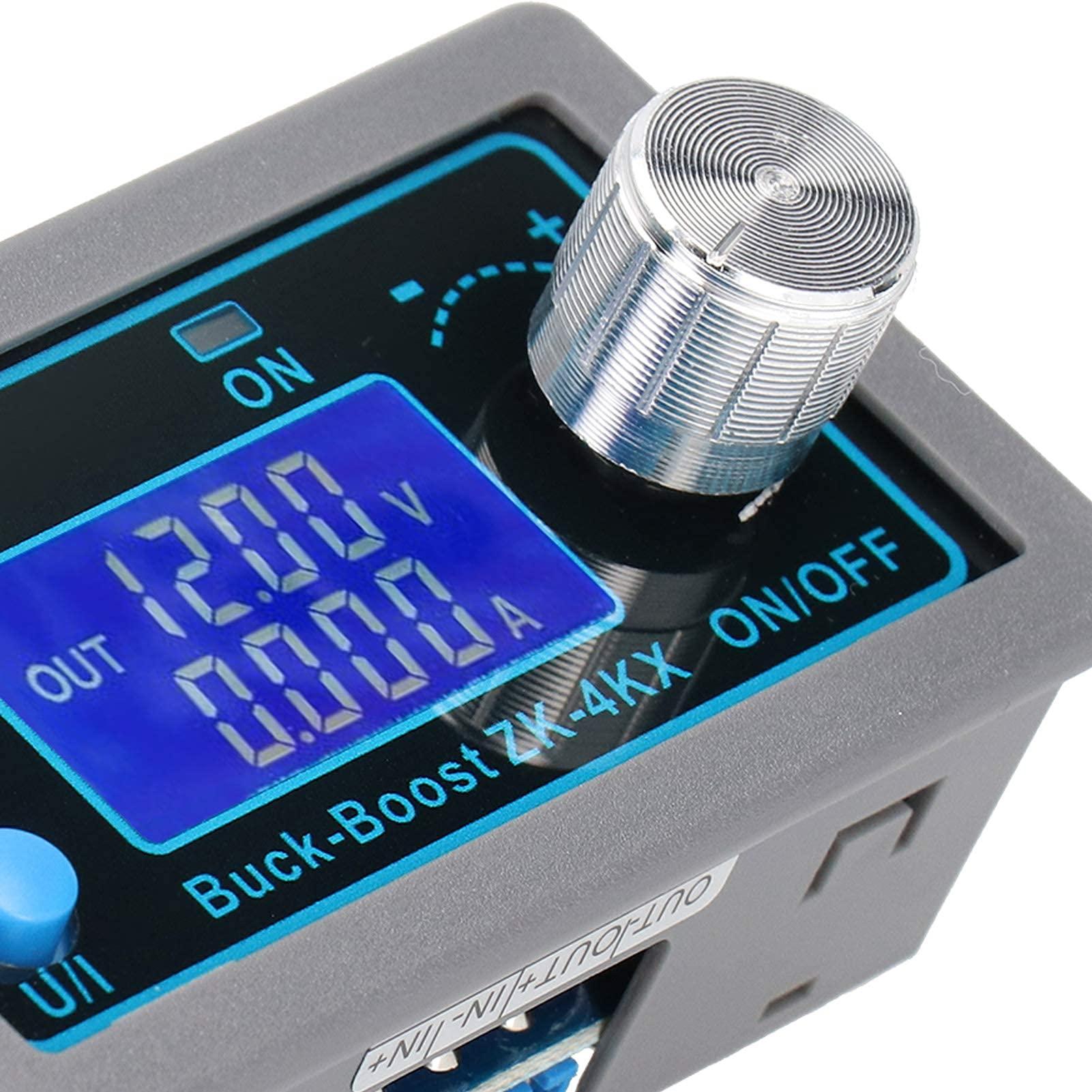 TKXEC DC DC Buck Boost Converter Variable Voltage Regulator CC CV 0.5-30V 4A 5V 6V 12V 24V Power Module Adjustable Voltage Regulated Laboratory Power Supply