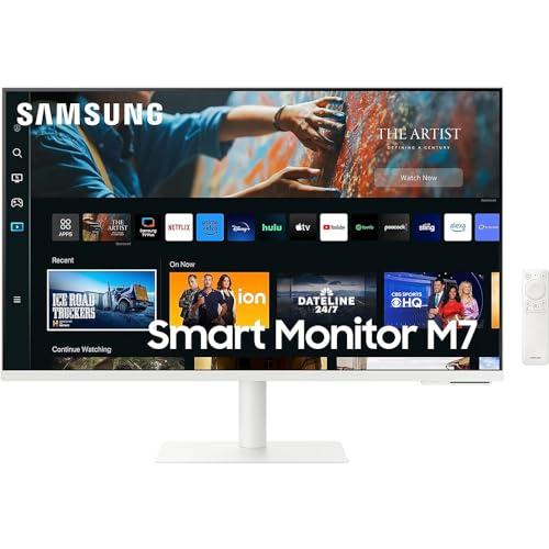 SAMSUNG SAMSUNG LS32CM703UNXZA 32-Inch M70C Series UHD Smart Computer Monitor with Streaming TV Bundle with 2 YR CPS Enhanced Protection Pack