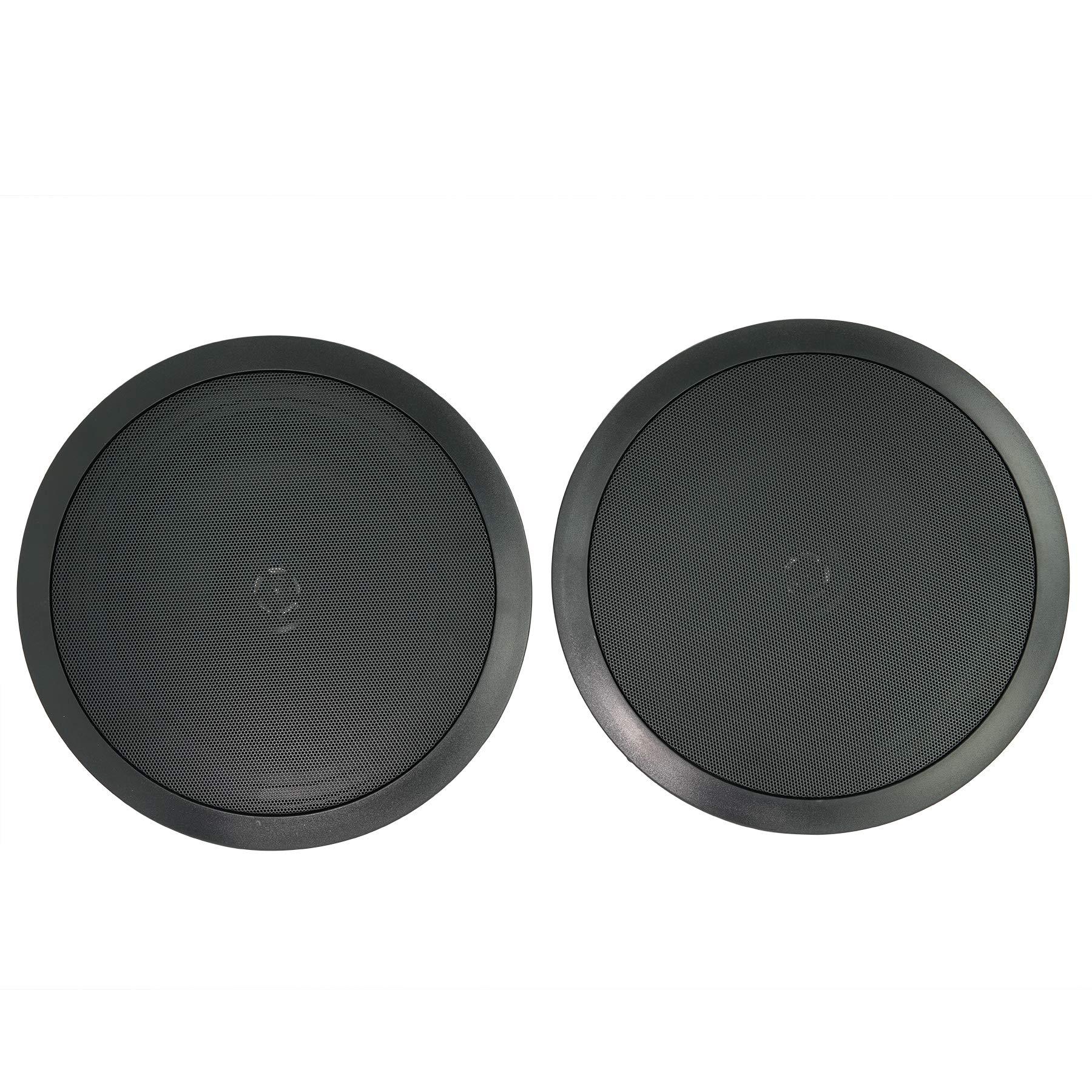 Rockville Rockville Commercial Receiver+(8) 8" 2Way Black Ceiling Speakers 4 Hotel/Office