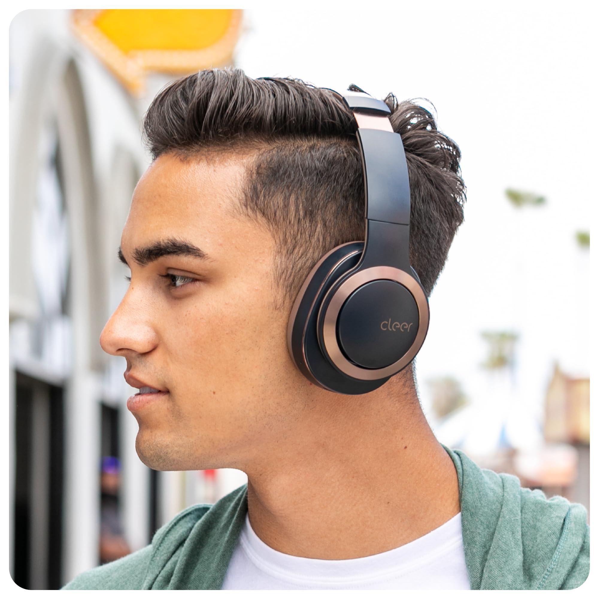 Cleer Cleer Enduro ANC Noise Cancelling Over the Ear Bluetooth Headphones with Mic, 60 Hrs Playtime, Noise Canceling, Ambient EQ Modes, Hi-Res Audio, Deep Bass, Multi-Point Connect, Bluetooth 5.0, Dark Navy