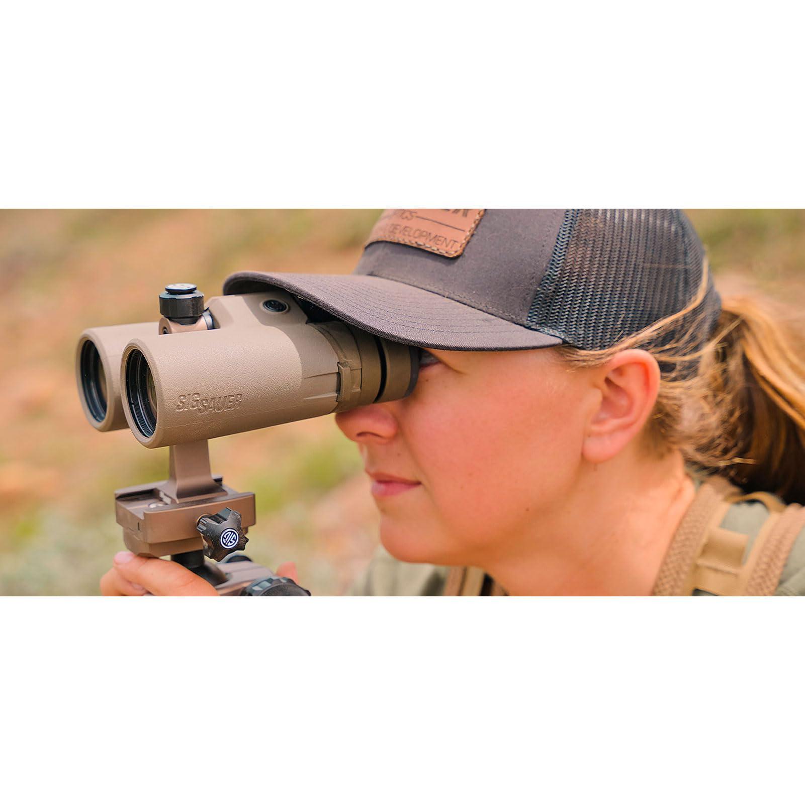 Sig Sauer SIG SAUER ZULU8 HDX 10x42mm Waterproof Fogproof Durable Bright Clear Precise Ergonomic Closed Bridge FDE Hunting Binoculars with Anti-Reflective Lenses - Molded EVA Carrying Case Included