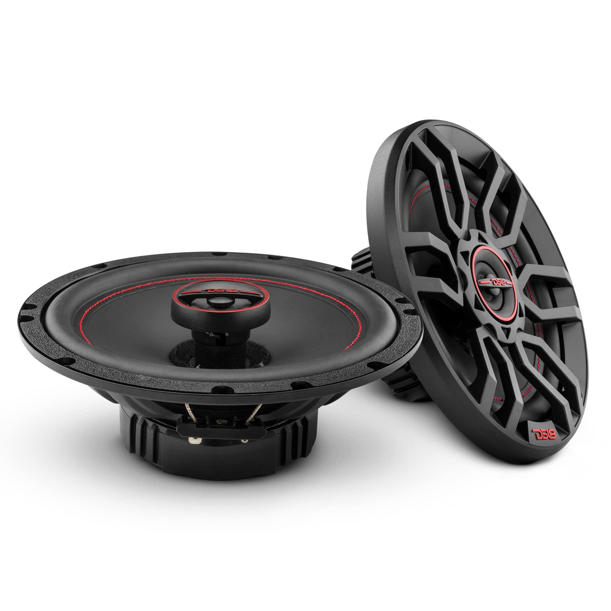 DS18 DS18 Car Audio Speakers Bundle - 2X GEN-X 5.25" and 2X GEN-X 6.5" 2-Way Coaxial Speakers 4 Ohm - Mylar Dome Tweeters - Grills Included - Full Range Door Speaker for Stereo Sound System - 4 Speakers