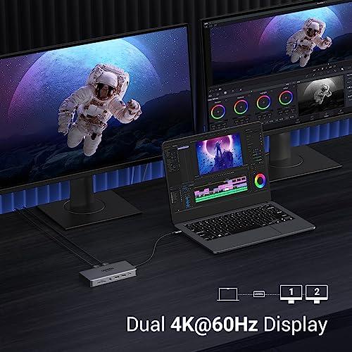 UGREEN UGREEN Revodok Pro 211 Laptop Docking Station 11 in 1 USB C Dock Dual HDMI 4K@60Hz Single 8K@30Hz 10Gbps Data Port 100W PD Gigabit Ethernet, SD/TF Card Reader Compatible for Thinkpad, Zenbook and more