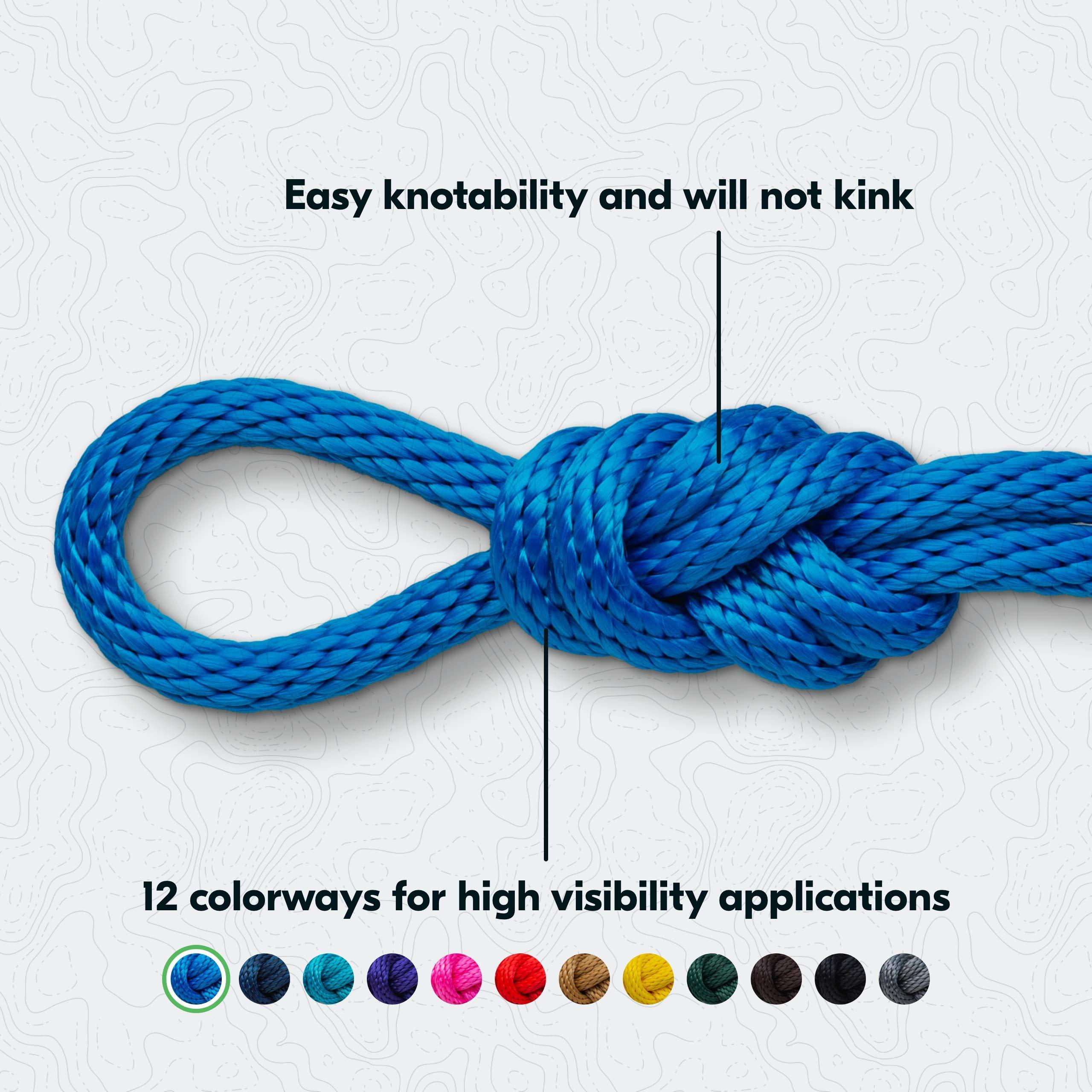 Montauk Rope 1/2\" (12mm) Solid Braid Polypro Derby Rope - Charcoal Gray - 250 Feet