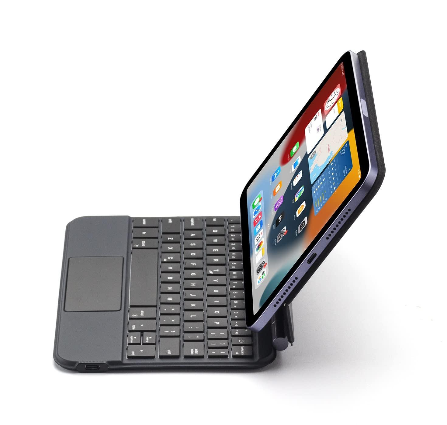 HENGHUI HENGHUI Keyboard for iPad Mini 7 A17 Pro/iPad Mini 6th Generation Magnetic Keyboard Case Floating Cantilever Stand Multi-Touch Trackpad Backlit Keys for iPad Mini 6 (Black)