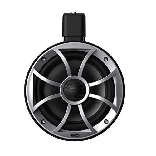 wet sounds Wet Sounds Recon 6 POD-B - Wet Sounds 6.5 Inch Coaxial Tower Speakers, Black with Silver XS Grilles (Pair) (Renewed)