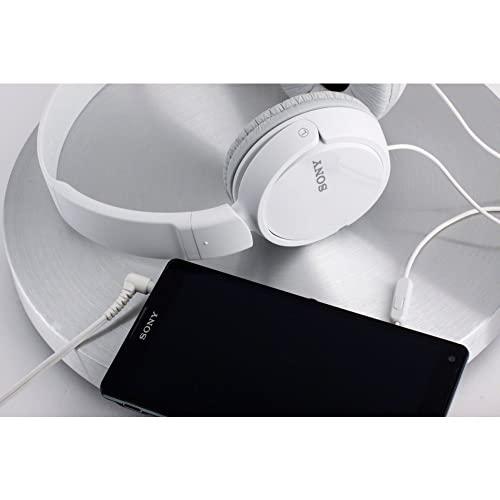 Sony Sony ZX Series Wired On-Ear Headphones with Mic, White MDR-ZX110AP