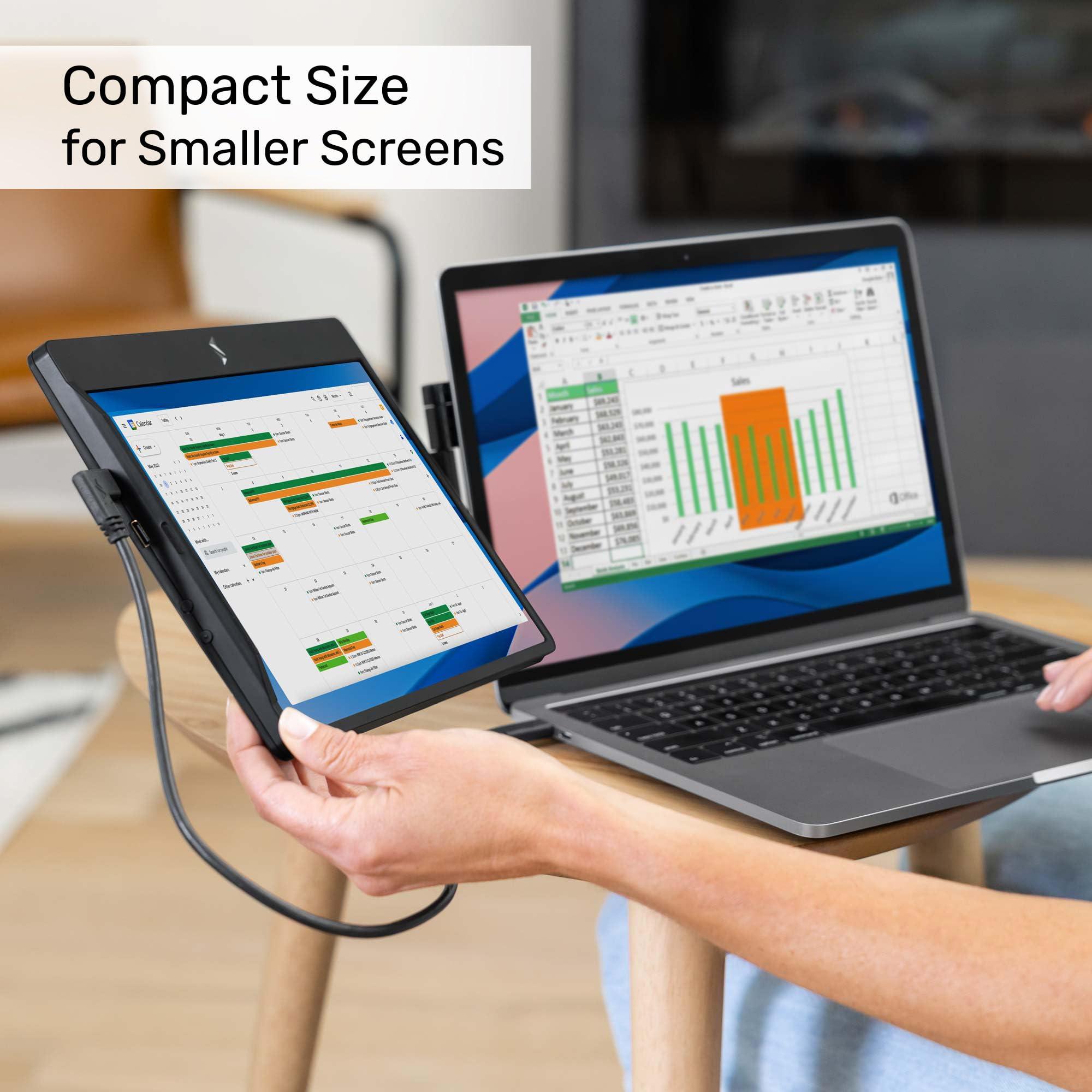 SideTrak SideTrak Swivel 12.5\" Portable Monitor for Laptop, Patented Swivel Hinge, Laptop Screen Extender | FHD Dual Screen w/Kickstand, USB or HDMI, Mac, PC, Chromebook Compatible (Single Monitor)