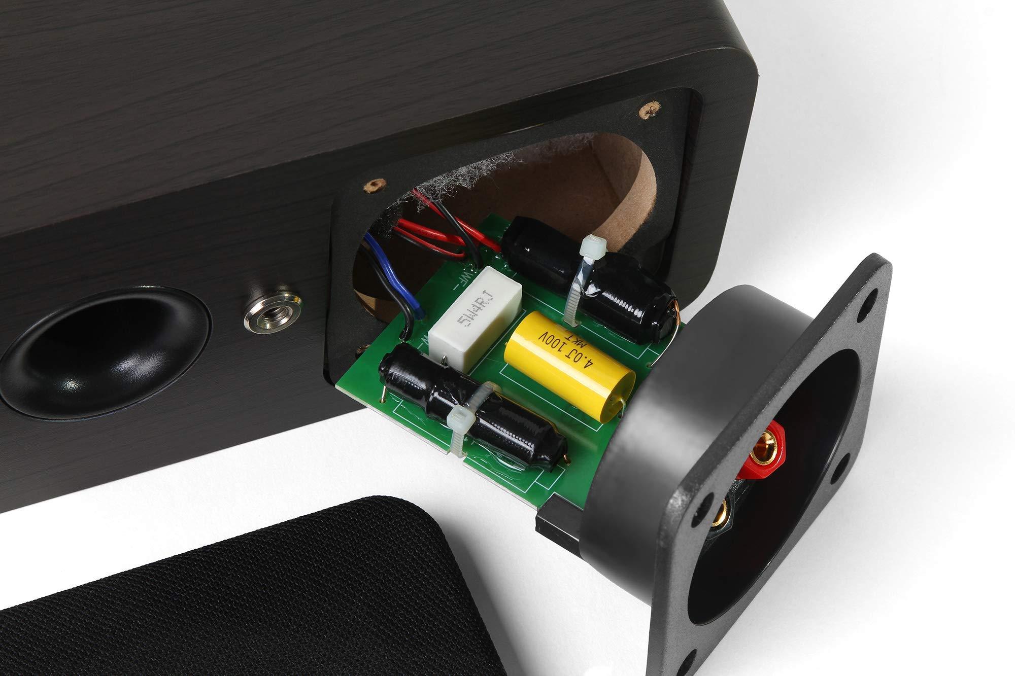 Micca Micca OoO Bookshelf Speakers with 3-Inch Woofers and Silk Tweeter (Dark Walnut, Pair) (Renewed)