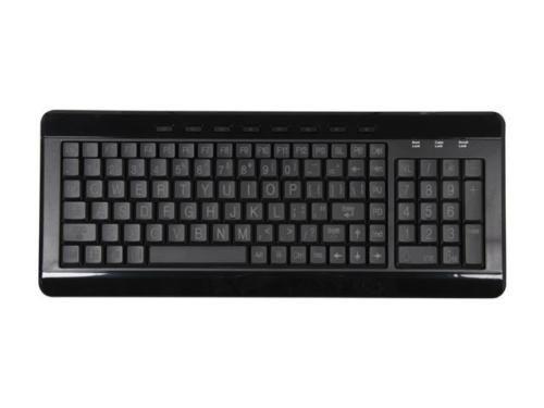 AVS GEAR AVS GEAR Full Size Multimedia USB LED Lighted Keyboard for Windows 2000 / XP/Vista / 7 / ME/NT