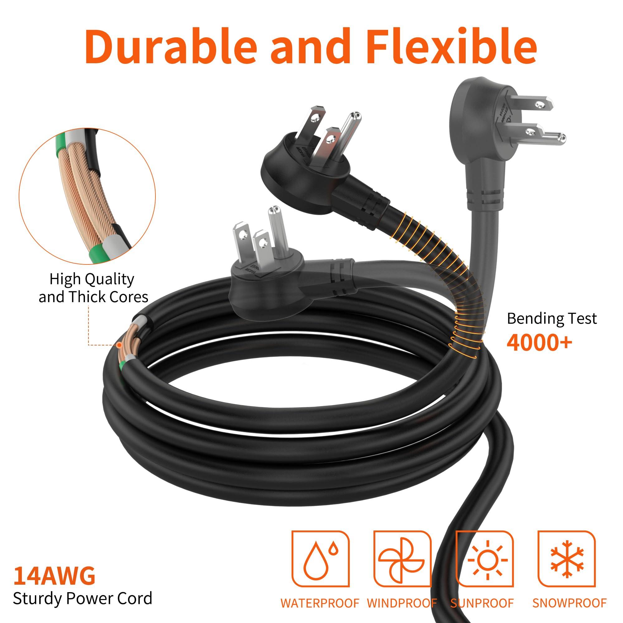 Plug\'n 8 Outlet Power Strip 2100J Surge Protector, 8FT Heavy Duty Extension Cord Wide Spaced Outlet and Wall Mount Metal Powerstrip for Home Office Garage Workshop