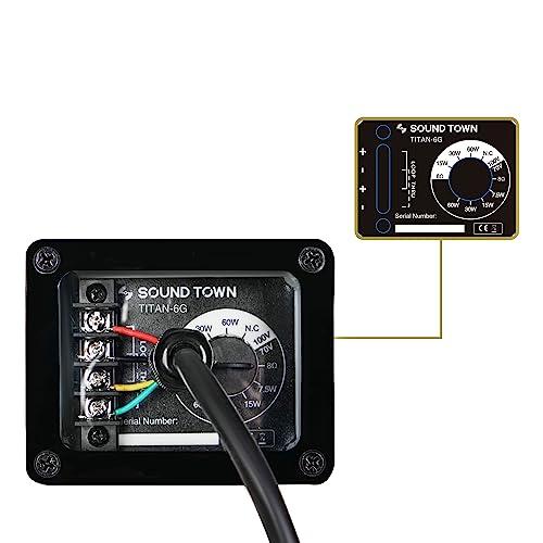 Sound Town Sound Town IP55 Certified 2-Way 70V/100V 6" Coaxial Weather-Resistant Installation Loudspeaker with U Bracket, Gray (TITAN-6G)