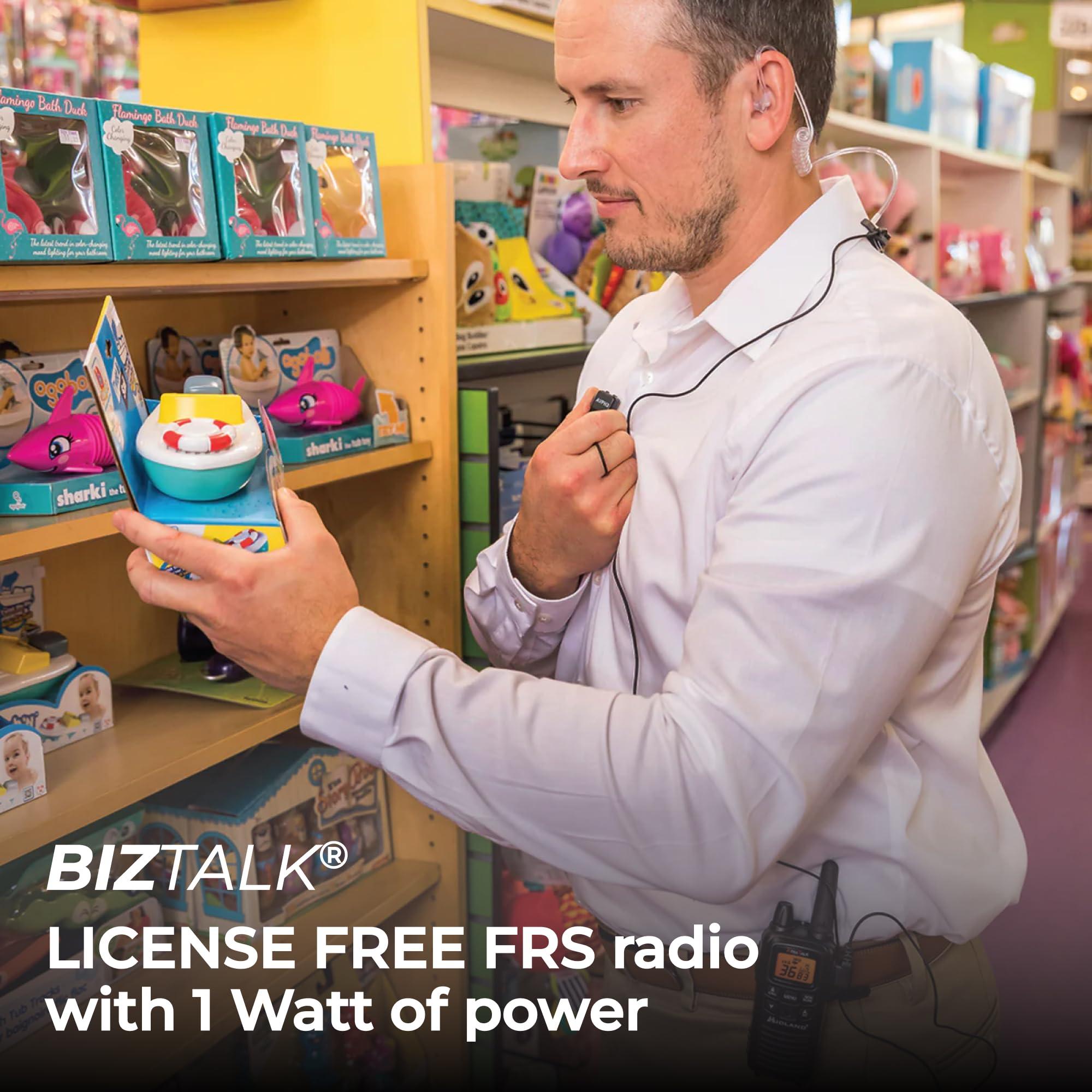 Midland LXT600BBX6 Midland LXT600BBX6 FRS Business Walkie Talkies - Long Range 36-Channel Two-Way Radios with Headsets and Charging Base, NOAA Weather Alerts (6-Pack, Black)