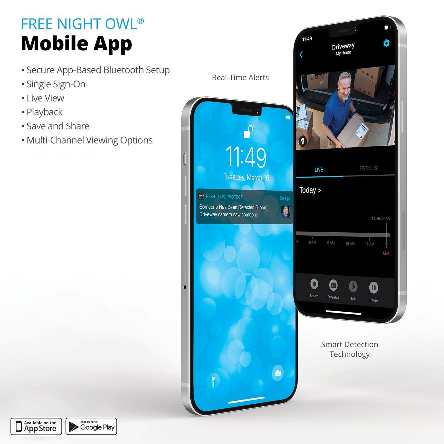 Night Owl Night Owl 12 Channel DVR Video Home Security Camera System with (6) Wired 1080p HD Indoor/Outdoor Deterrence Cameras and 1TB Hard Drive (Add up to 4 Wi-Fi Cameras)