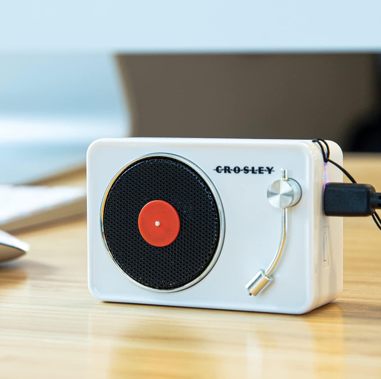 Crosley Crosley CR3029A-WH Portable Mini Turntable Bluetooth Speaker, White