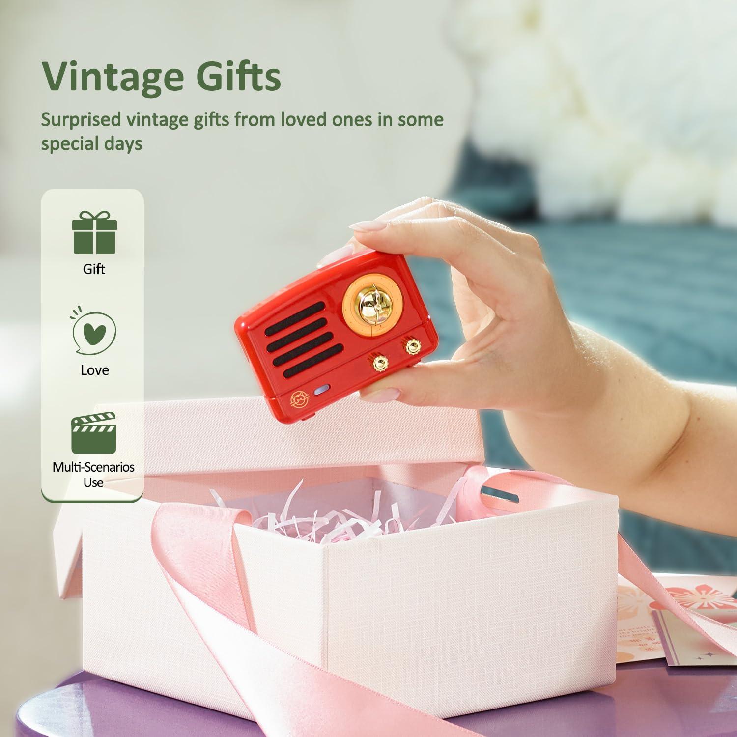 Muzen Muzen OTR Magnetic Sticker Speaker Portable Bluetooth Speaker,Apply for Metal Surface, Wireless Bluetooth 5.3 and Type-C Charge, Mini Size with Big Loud, Retro Style Home Accessory