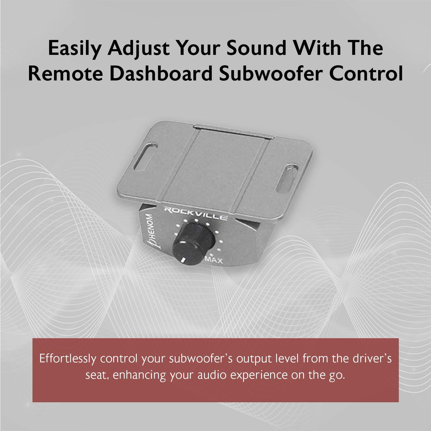 Rockville Rockville RXD-M3 4000W Mono 1-Ohm Car Amplifier, High-Speed MOSFET, Adjustable 12dB Crossover, LED, Remote Sub Control, Perfect for Car Audio and Subs