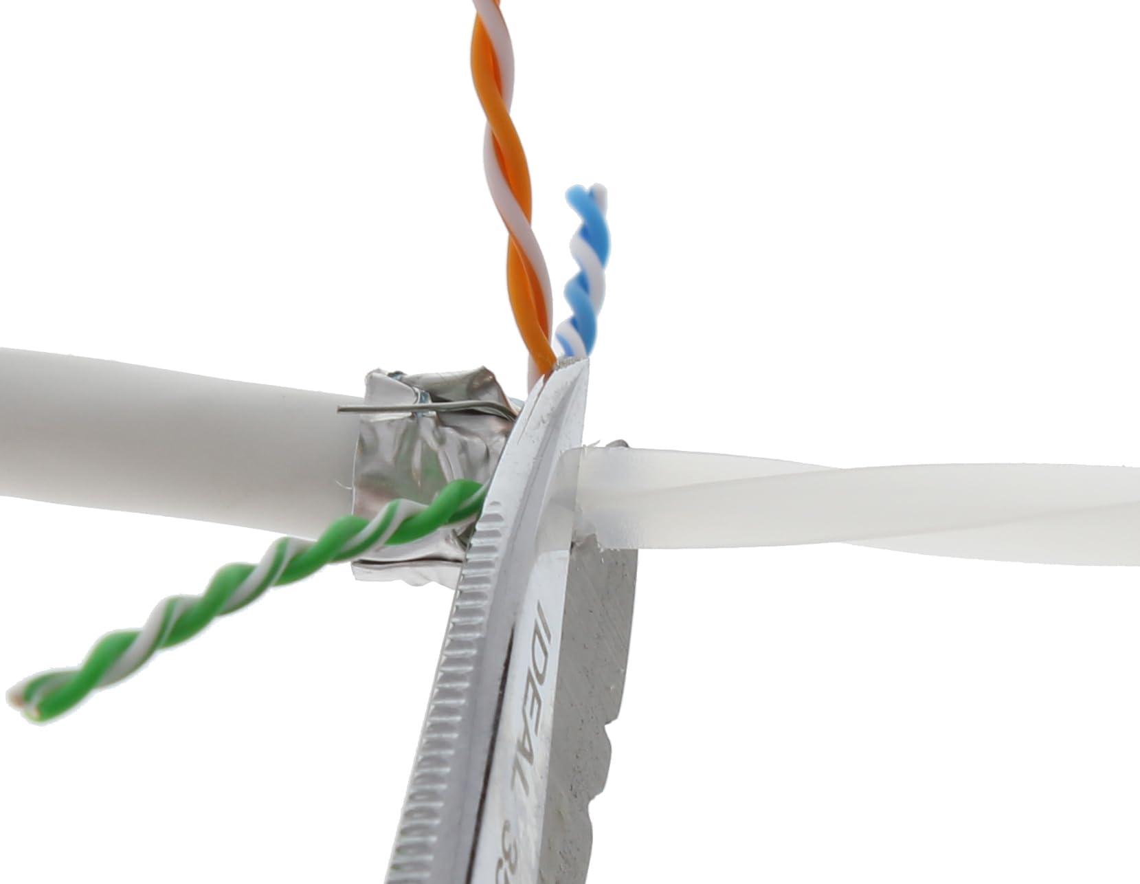 Ideal Industries IDEAL INDUSTRIES INC. 85-369 Shielded Feed-Thru Modular Plug Connector, Cable Connector for CAT6A/6/5e Shielded Cables, (50 Connectors, Jar)