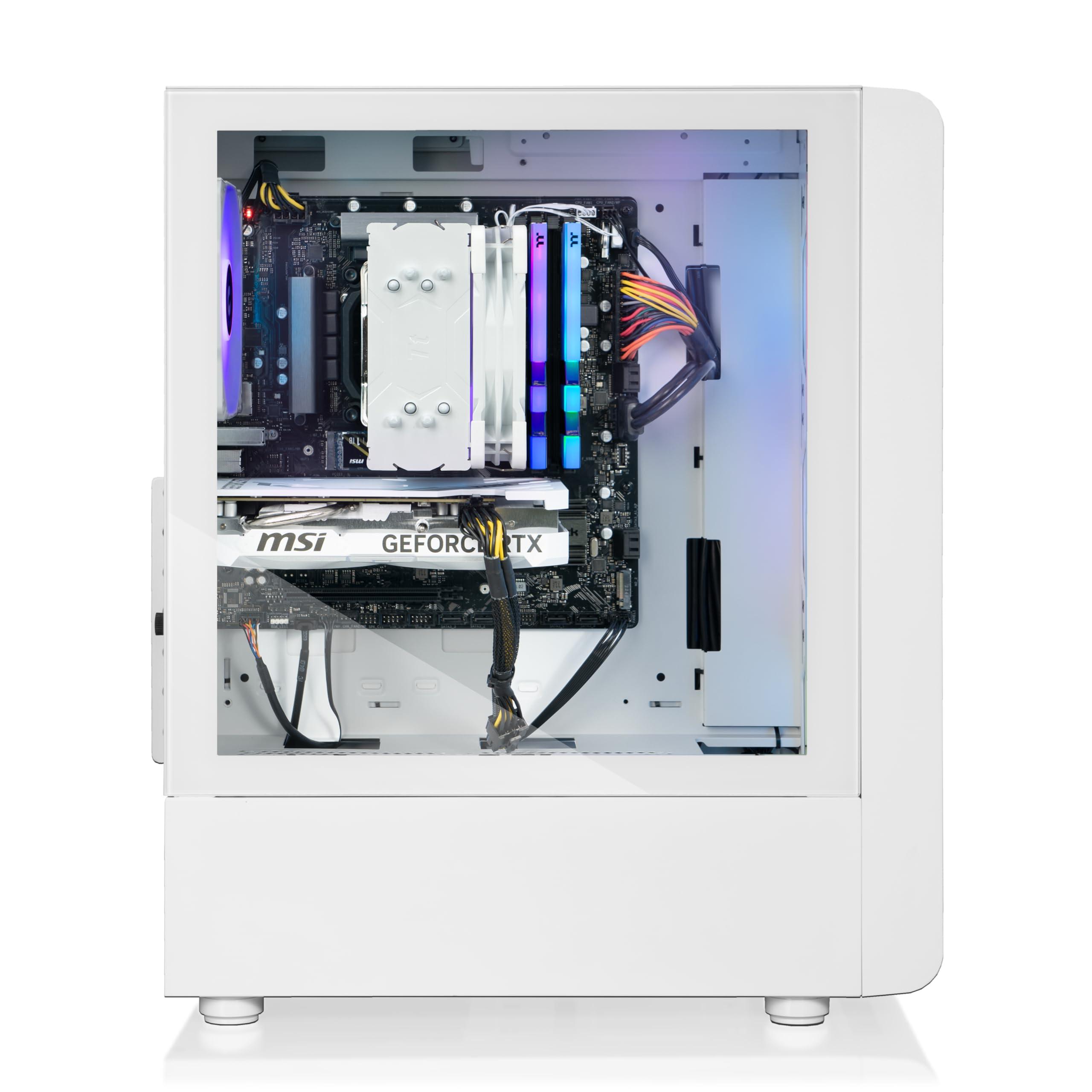 Thermaltake Thermaltake LCGS Quartz i460 R4 Gaming Desktop (Intel Core i5-13400F, 3600Mhz 16GB RGB Memory, NVIDIA GeForce RTX 4060, 1TB NVMe M.2) S2QT-B66R-460-LCS
