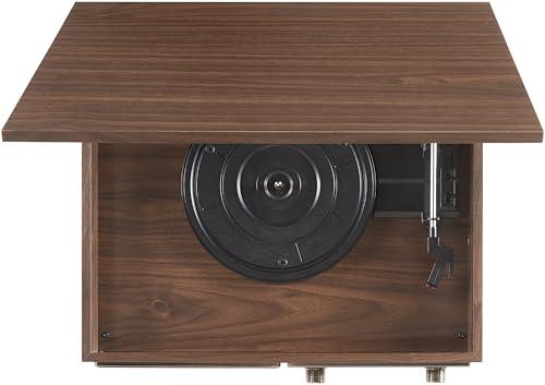 Crosley Crosley CR7023A-WA Serenade 8-in-1 Vinyl Record Player with 3-Speed Turntable, Bluetooth, AM/FM Radio, CD, Cassette, and Aux-in, Walnut